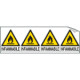 Foglio 4 etichette adesive pericolo infiammabile EN ISO 7010
