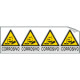 Foglio 4 etichette adesive corrosivo EN ISO 7010