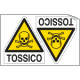 Foglio 2 etichette Pericolo Sostanze Tossiche EN ISO 7010