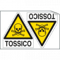 Foglio 2 etichette Pericolo Sostanze Tossiche EN ISO 7010