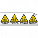 Foglio 4 etichette Pericolo Sostanze Tossiche EN ISO 7010