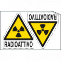 Foglio 2 etichette Radioattivo EN ISO 7010