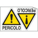 Foglio 2 etichette adesive pericolo generico EN ISO 7010