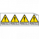 Foglio 4 etichette adesive pericolo generico EN ISO 7010