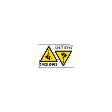Foglio 2 etichette Carichi Sospesi EN ISO 7010