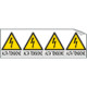 Foglio 4 etichette adesive pericolo alta tensione EN ISO 7010