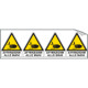 Foglio 4 etichette adesive attenzione mani EN ISO 7010