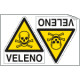Foglio 2 etichette Pericolo Sostanze Velenose EN ISO 7010