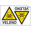 Foglio 2 etichette Pericolo Sostanze Velenose EN ISO 7010