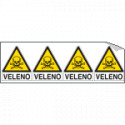 Foglio 4 etichette Pericolo Sostanze Velenose EN ISO 7010