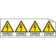 Foglio n. 4 etichette adesive Corrente elettrica EN ISO 7010