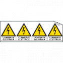 Foglio n. 4 etichette adesive Corrente elettrica EN ISO 7010