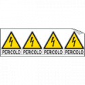 Foglio 4 etichette adesive pericolo elettricita' EN ISO 7010
