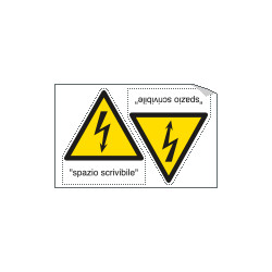 Foglio 2 etichette adesive spazio scrivibile EN ISO 7010
