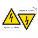 Foglio 2 etichette adesive spazio scrivibile EN ISO 7010