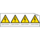Foglio 4 etichette adesive spazio scrivibile EN ISO 7010