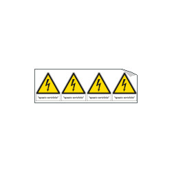 Foglio 4 etichette adesive spazio scrivibile EN ISO 7010