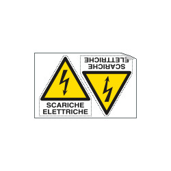 Foglio 2 etichette Scariche Elettriche EN ISO 7010
