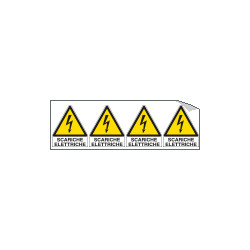 Foglio 4 etichette Scariche Elettriche EN ISO 7010