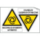 Foglio 2 etichette adesive pericolo macchina avv. automatic EN ISO 7010