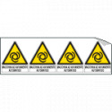 Foglio n. 4 etichette adesive Macchina ad avviamento. . EN ISO 7010