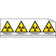 Foglio 4 etichette adesive pericolo zona controllo EN ISO 7010