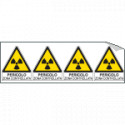 Foglio 4 etichette adesive pericolo zona controllo EN ISO 7010