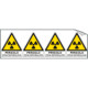 Foglio 4 etichette Pericolo Zona Sorvegliata EN ISO 7010