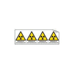Foglio 4 etichette Pericolo Zona Sorvegliata EN ISO 7010