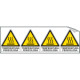 Foglio 4 etichette adesive temperatura pericolosa EN ISO 7010