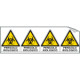 Foglio 4 etichette adesive pericolo biologico EN ISO 7010
