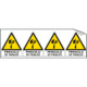 Foglio 4 etichette adesive pericolo di taglio EN ISO 7010
