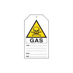 Cartellino plastica pericolo gas. . . EN ISO 7010