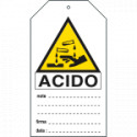 Cartellino plastica pericolo acido. . . EN ISO 7010