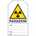 Cartellino plastica pericolo radiazioni. . . EN ISO 7010