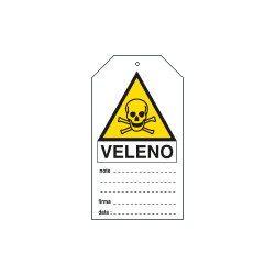 Cartellino plastica pericolo veleno. . . EN ISO 7010