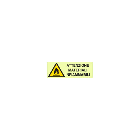 Etichetta adesiva luminescente DIN materiale infiammabile EN ISO 7010