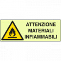 Etichetta adesiva luminescente DIN materiale infiammabile EN ISO 7010