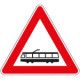 Triangolo rifrangente NF12 ATTRAVERSAMENTO TRAMVIARIO