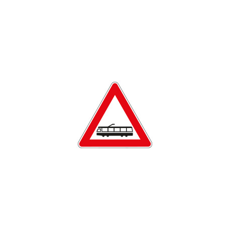 Triangolo rifrangente NF12 ATTRAVERSAMENTO TRAMVIARIO