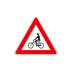 Triangolo rifrangente NF 35 ATTRAVERSAMENTO CICLABILE
