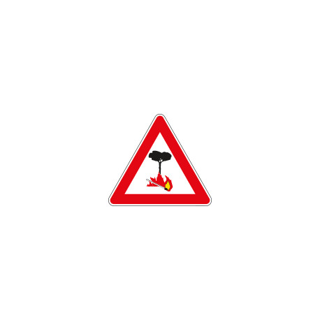 Triangolo rifrangente NF 34 PERICOLO INCENDIO