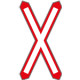 Rifrangente NF 10/c CROCE S. ANDREA SEMPLICE VERTICALE