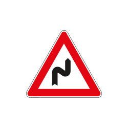 Cartello NF 6 DOPPIA CURVA prima DESTRA