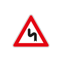 Cartello NF 6 DOPPIA CURVA prima SINISTRA