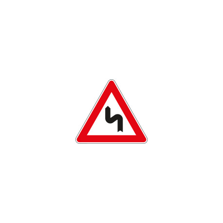 Cartello NF 6 DOPPIA CURVA prima SINISTRA
