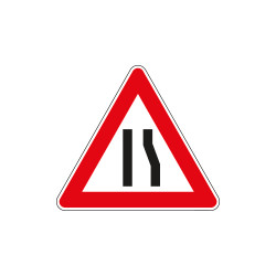 Cartello NF 19 STRETTOIA ASIMMETRICA A DESTRA