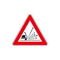 Cartello NF 29 MATERIALE INSTABILE SU STRADA
