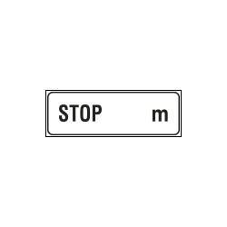 Tabella aggiuntiva rifrangente STOP A. . . . . m