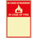 Cartello fotoluminescente In caso d'incendio
